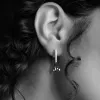 Boucles d'oreilles Stud coréen Broupe d'oreille pure 925 Silver Silver Women Men Creative Design Ciseaux Vintage Jewelry 2022 Luxury Livraison gratuite E17