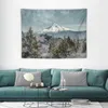 Tapisseries Vintage Mount Hood Oregon en détresse forêt et montagnes tapisserie Anime décor drôle chambre Design mignon