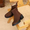 Buty 2023 Nowe najwyższej jakości klasyczne kobiety buty kostki zimowe ciepłe obcasy obcasy robocze roboty dojrzałe buty kobieta