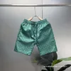 Sommer Neue Männer -Eis Silk -Shorts Strandhosen High -End -Licht Luxus gedruckt trendy vielseitig pi shuai schnell getrockneter Capris