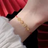 Armreifen 925 Sterling Silber Frieden Freude Armband weiblich 2023 Neue Damen viel Glück dieses Jahr Rote Handseil