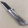 Высокое качество A6702 Высококачественный складной нож Flipper D2 Satin Tanto Blade Ручка из нержавеющей стали с ЧПУ Шарикоподшипник Быстро открывающиеся карманные ножи EDC Открытый инструмент