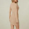 Casual Dresses Women's Sheer Rhinestone Long Sleeve Short Dress Square Neck Party Cocktail Mini Sexy See Through