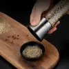 Salt and Pepper Grain Mill Shakers Stainless Steel Food Grinder Pulverizer Spice Jar Condiment Container Kitchen Tools 240328