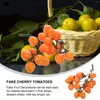 Party Decoration Simulated Cherry Tomatoes Lifelike Fake Adorn Models Fruit Artificial Pvc Home Supplies Simulation Decor Child Plants