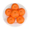 Decoração de festa 6pcs simulação laranjas artificiais tangerinas modelo falso frutas móveis para casa restaurante bandeja pografia