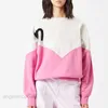Sweatshirt designer isabels marants runda nack pullover kvinnor tröja brev flockning tryck avslappnade hoodies