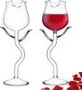 Bicchieri da vino Confezione da 2 calici creativi rosa per regali per la festa della mamma, cene, matrimoni, festival, bicchieri da cocktail
