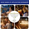 Świece Hanukkah Menorah Retro stoi na świeczniki Organizator Organizator Dekoracja do dekoracji domu stół jadalny