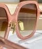 Fyrkantiga solglasögon 40230 rosa bruna skuggade kvinnliga nyanser sunnies lunetter de soleil glas occhiali da sole uv400 glasögon