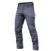 Pantalons pour hommes thermique tactique polaire chaud pantalon décontracté Stretch Rip-Stop mâle uniforme militaire hiver Cargo salopette