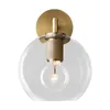 Vägglampa enkel retro guld led scones korridor glas lyster belysning dekor luminarias fixtur