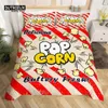 Bedding Sets Movie Time Comforter Cover Theater Set Cinema Poster Duvet Microfiber Popcorn Bedspread