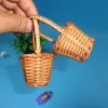 Källtillverkare Spot Special Small Bamboo Basket Toy Accessories Mini Small Basket Rattan Liten Basket Flower Basket