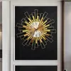 壁時計モダンな大量時計豪華な電子サイレントメカニズムゴールデンハンギングメタルレロジオデパレデホーム装飾
