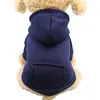 Hundkläder klädhuvtröja tröja husdjur med hatt höst fast färg vinter jumper butik produkt