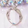 Anillos de racimo Lujo 1 Moissanite con certificado GRA Anillo de bodas para mujeres 925 Compromiso de plata esterlina Prueba pasada Regalo de joyería fina