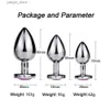 Outros itens de beleza de saúde Anal Plug Heart 3 Tamanho Aço inoxidável Cristal de aço anal Plugue destacável Estimulador de plugue destacável Dildo anal Y240402