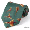 Designer Tie Fashion Creative Polyester 10cm Print breddat djur tema Professional P35F