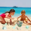 Sand Play Water Fun Travel Beach Toys 11st Foldble Beach Bucket Toys Summer Sand Toys Colander Sand Shovels Kettle Toddler Surprise Summer Game 240402