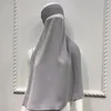 イスラム教徒ヒジャーブ女性niqab burqaベールイスラムフェイスマスクカバースカーフショールレディースヒジャーブラマダンブラックカラーフェイスカバーヘッドラップ240327