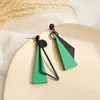 Boucles d'oreilles pendantes 1 paire dernière mode Simple pour femmes en bois Cool oreille Stud hiver triangulaire géométrique accessoires bijoux en cadeau