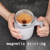 Mugs Automatic Coffee Mixing Cup Electric Magnetic Rotation Milk Portable Mug Stainless Steel 380ML