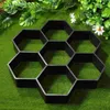 Décorations de jardin 1PC Formes de béton Moules Stepping Stone Paver Hexagon Maker Moule réutilisable DIY Passerelle Pavement Pavage Moules pour pelouse