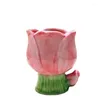 Kerzenhalter, niedliche Tulpenbecher-Nische, hochwertige dreidimensionale Blumenduft-DIY-Behälter, Ornamenthalter aus Keramik