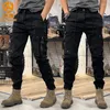 Pantalons pour hommes Travail américain Hommes Coton Jambe droite Multi-poches Pantalon urbain fonctionnel Extérieur Tactique Casual Mâle