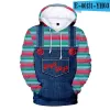 Mens Hoodies Moletons Bons Caras Chucky 3D Impresso Adorável Desenhos Animados Masculino Feminino Lazer Simples Roupas de Rua Gota Entrega Vestuário Cl Dhtjq