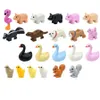 Blocs Ville animaux blocs de construction canard cygne cochon chat chiffres oiseau chien Zoo ferme accessoires petites particules briques ensemble enfant jouets cadeaux 240401