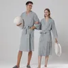 Home Clothing Toweling Kimono Robes Couple Pajamas Women And Men Bathrobe Absorbent Soft Dressing Gown Comfortable Solid El Robe