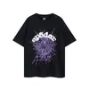 SP5DDER SPIDER Web Foam Drukowane krótkie rękawie 2024 Spring/lato Nowa para mody T-shirt