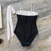 Bikinis Mujeres Diseñador Traje de baño Sexy Sling Bikini Diseño Cintura Cordón Traje de baño de una pieza Traje de baño para mujer Biquini