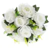 Flores decorativas, decoración de cumpleaños de flores delicadas para bolas de niña, centros de mesa, ramo de rosas artificiales falsas