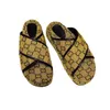 38% KORTING Designer G kruis dikke satijnen sandalen met platte bodem Vrije tijd geborduurde paar verhoogde strandschoenen