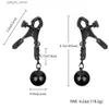 Other Health Beauty Items Nipple Clamps Metal Ball with Weights Adjustable Breast Clips Body Jewelry Adult s for Women and Couples Pleasure Y240402