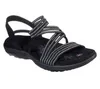 Sandals Women Summer Comfort Soft Sole Flat Beach Shoes elastic fabric Casual Wedges Sandals Womens Closed Toe Sandal 240318
