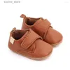 First Walkers First Walkers Baby Shoes For Born Boy Girl IC Leather Hrad Rubber Sole Anti-Slip Kids Spädbarn Toddler L240402