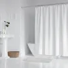 Shower Curtains With Grommet Holes Curtain Privacy Protect Home Bathroom El White PEVA Waterproof Thickened Solid Anti Splash Hanging