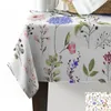 Table Cloth Vintage Floral Texture Tablecloth Rectangular Holiday Cover Party Dinner Decor Waterproof