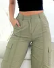 Pantalons pour femmes 2024 mode élégant Sexy poche Design revers Cargo femme pantalon décontracté bas vêtements