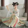 2023 Style Girls Hanfu Chinese Super Fairy Summer Dress Children Ancient Dance Costume Girl Traditionell 240321