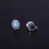 Oorbellen CSJ Classic Larimar Good Earring Sterling 925 Silver Natural Blue Gemstone Fine Jewelry Bruiloft Engagement Bands For Women Gift