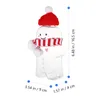 Bouteilles de stockage 3 ensembles de bouteille de boisson de Noël bouteille d'eau de boisson en plastique avec bouchons pot de bonbons portable conteneur pour animaux de compagnie jus vide