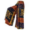 Mulheres perna larga boho harem calças cigano hippie indiano tailândia boêmio palazzo smocked cintura aladdin calças camisa 240402