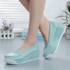 Pumps gktinoo neue Frauen echte Leder -Sneakers Plattform Schuhe Keile weiße Lady Casual Schuhe Schwangerschuh Größe 3440