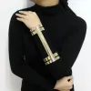 Colares de liga longa liga grande pulseira de mangueira aberta t bracelete para mulheres jóias jóias femme show acessórios manchette ukmoc