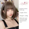 Wigs XG Synthetic Bob Wig Straight Short Black Wig Natural Soft Hairband Bangs For Everyday Use For Women Heat Resistant Cosplay Hair